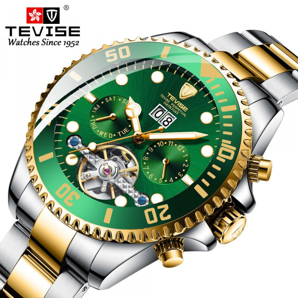 Ceas mecanic automatic Tevise, Ceas pentru barbati, Skeleton, Tourbillon [2]