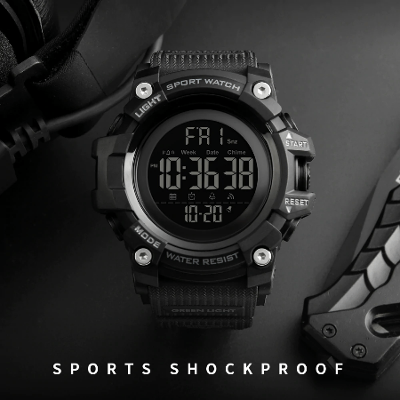 Ceas militar pentru barbati Sport Digital Rezistent la socuri Cronograf [3]