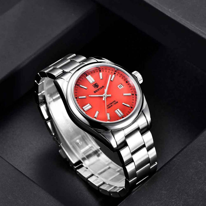 BENYAR BY-5185 Ceas Automatic Mecanic Bărbați – Luxury Sport, Oțel Inoxidabil, 10Bar, Calendar Complet [5]