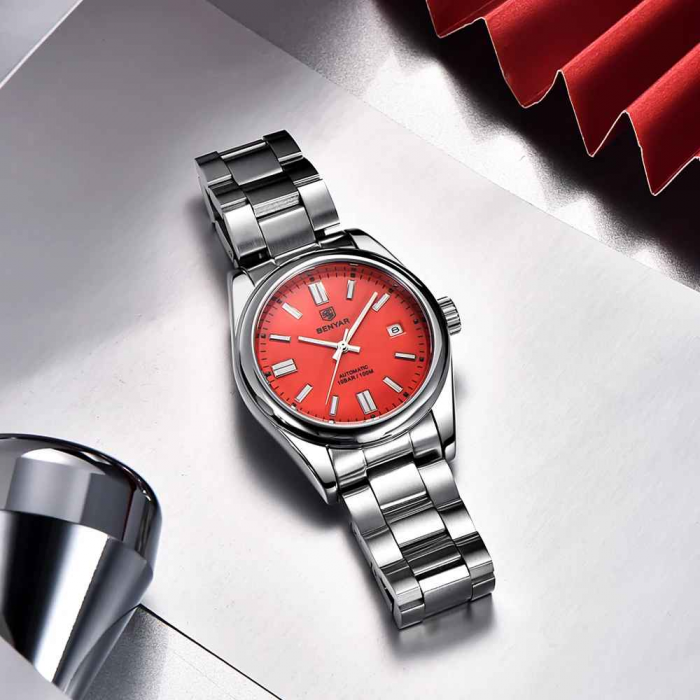 BENYAR BY-5185 Ceas Automatic Mecanic Bărbați – Luxury Sport, Oțel Inoxidabil, 10Bar, Calendar Complet [2]