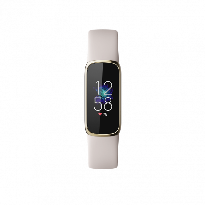 Bratara fitness pentru femei FITBIT Luxe, Android/iOS, Silicon, Lunar White / Soft Gold [2]