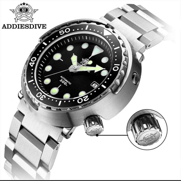 Ceas automat ADDIESDIVE AD2522 Diver 300M, mecanism NH358215, safir dublu, bezel ceramic, 41mm [2]