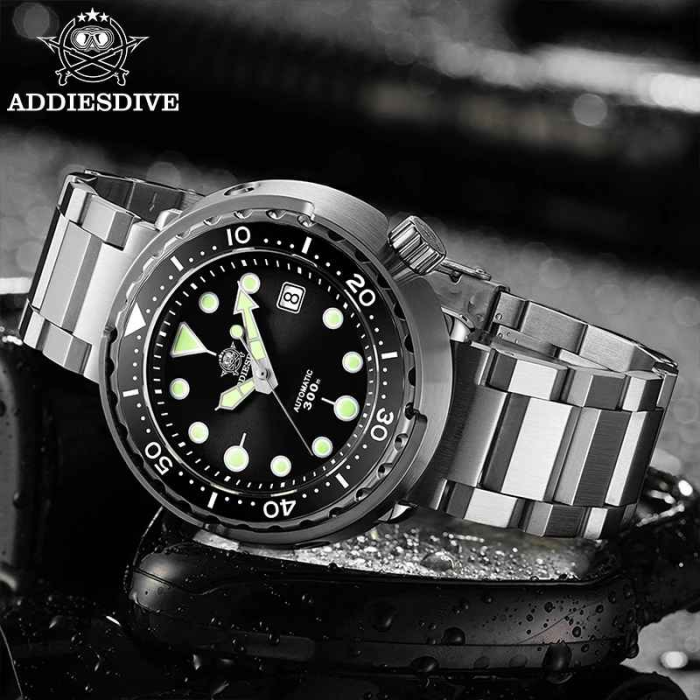 Ceas automat ADDIESDIVE AD2522 Diver 300M, mecanism NH358215, safir dublu, bezel ceramic, 41mm [4]