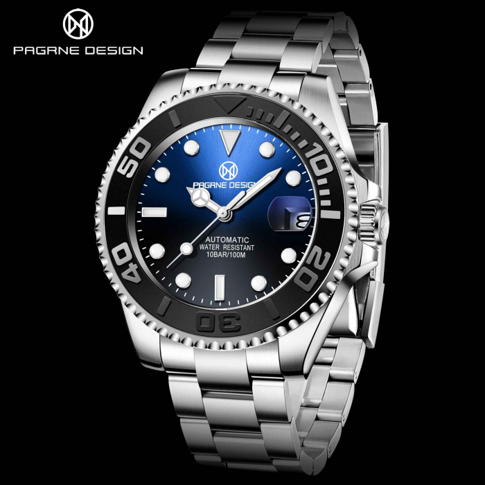 Ceas automat Pagani Design PD-1651 bărbați, mecanism Seiko NH35, carcasă 40mm, oțel inoxidabil, rezistent la apă 100m [3]