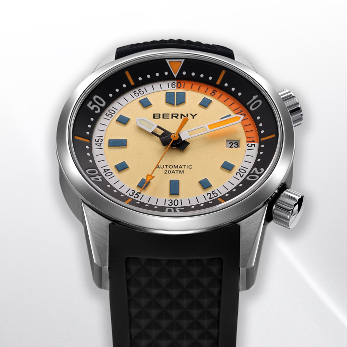 Ceas Automatic BERNY AM439M Crem, Miyota 8215, Safir AR, 200M, 42mm [4]