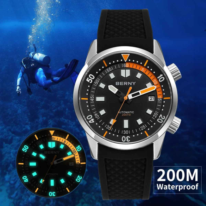Ceas Automatic BERNY AM439M Diver, Miyota 8215, Safir AR, 200M, 42mm [3]