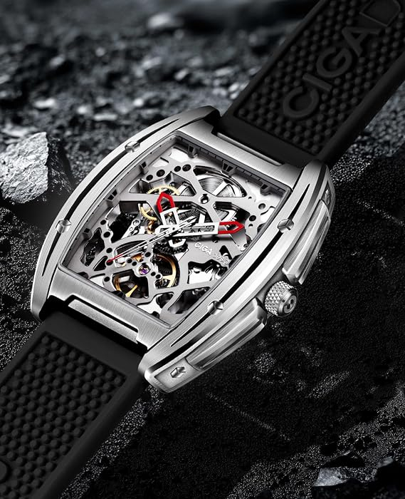 Ceas Automatic CIGA Design Z-Series Edge Skeleton, Oțel Inoxidabil, 24 Rubine, 40H [2]