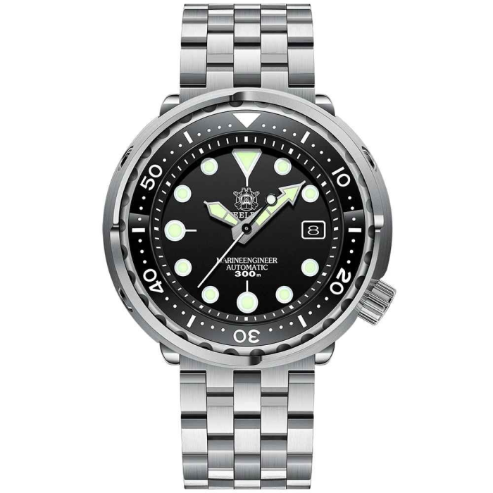Ceas automatic de scufundări STEELDIVE SD1970, 44 mm, mecanism NH35, cristal safir, bezel ceramic verde, 20 ATM, sportdiving [1]