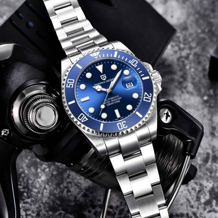 Ceas automatic diver bărbați PAGANI DESIGN PD-1639, 43 mm, mecanism Miyota 8215, safir, oțel inoxidabil, 100M waterproof [2]