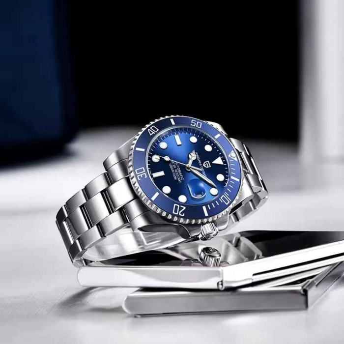 Ceas Automatic PAGANI DESIGN PD-1639 Albastru, Seiko NH35, Safir, 100M, 43mm [3]