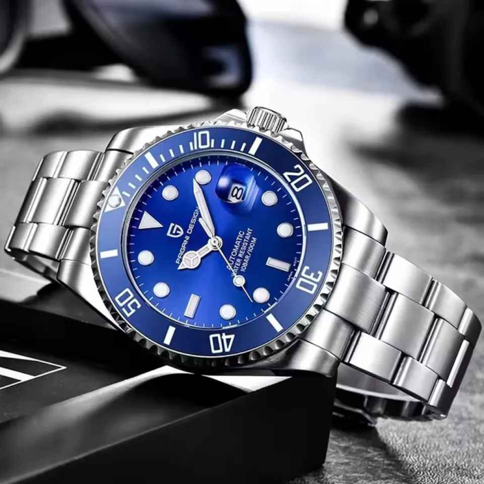 Ceas Automatic PAGANI DESIGN PD-1639 Albastru, Seiko NH35, Safir, 100M, 43mm [7]