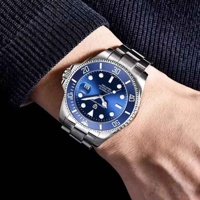 Ceas Automatic PAGANI DESIGN PD-1639 Albastru, Seiko NH35, Safir, 100M, 43mm [5]
