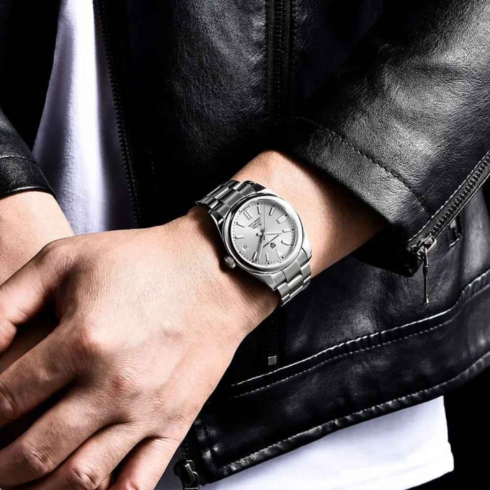 Ceas Automatic PAGANI DESIGN PD-1690 Silver Grey, Miyota 8215, Safir, 100M, 39.7mm [3]
