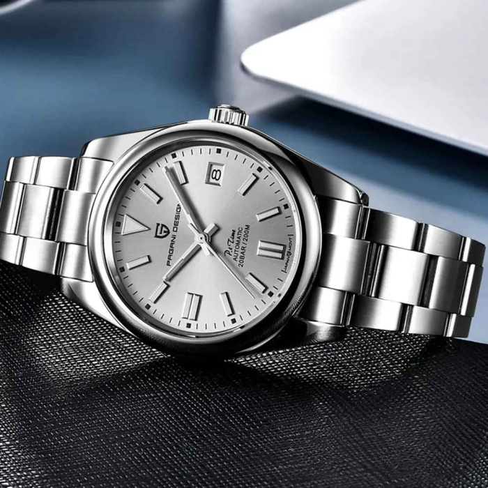 Ceas Automatic PAGANI DESIGN PD-1690 Silver Grey, Miyota 8215, Safir, 100M, 39.7mm [5]