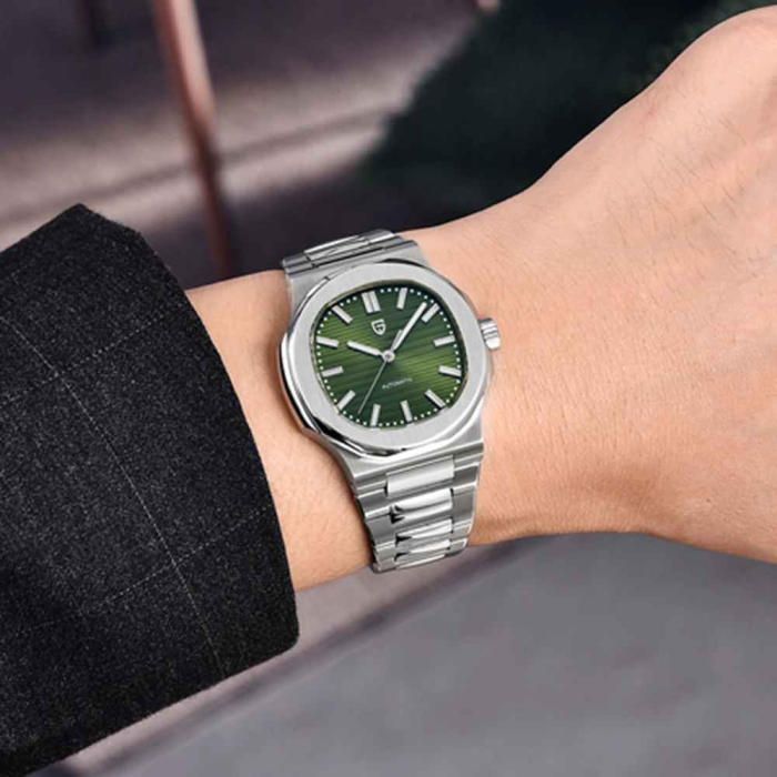 Ceas Automatic PAGANI DESIGN PD-1728 Green, Seagull ST16, Safir AR, 100M, 40mm [4]