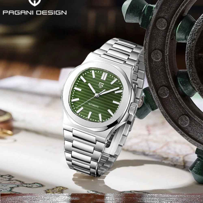 Ceas Automatic PAGANI DESIGN PD-1728 Green, Seagull ST16, Safir AR, 100M, 40mm [5]