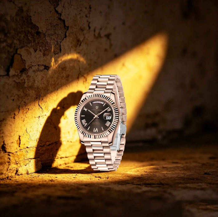 Ceas Automatic PAGANI DESIGN PD-1752 Full Rose Gold Black, Seagull ST16, Safir, 100M, 36mm [2]
