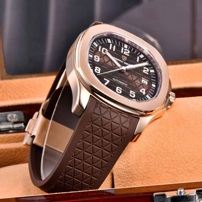 Ceas Automatic PAGANI DESIGN PD-YS031 Rose Gold Brown, Miyota 8215, Safir AR, 100M, 41mm [3]