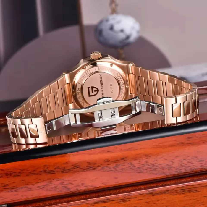 Ceas bărbătesc automat PD-1728, 40mm, oțel inoxidabil, sticlă safir, mecanism Hiou ST6, rezistent și elegant [7]