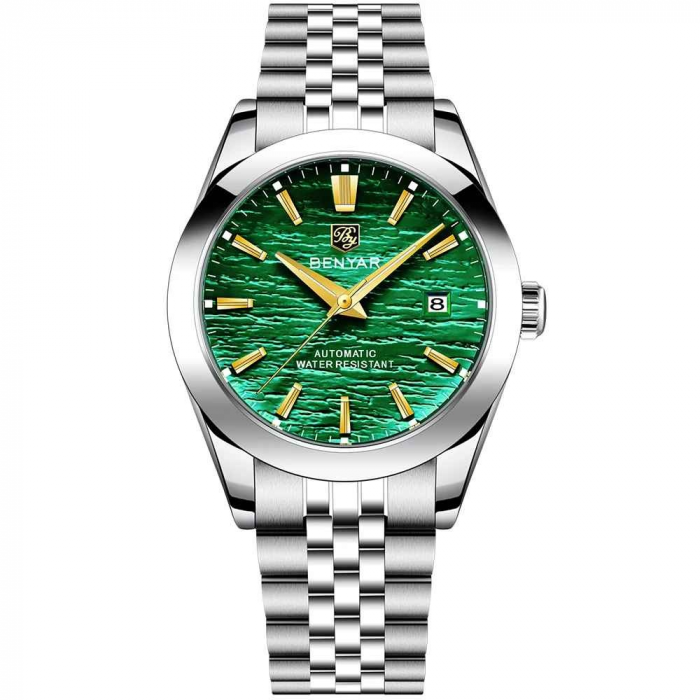 Ceas bărbătesc BENYAR BY-5209, mecanic automat, 40 mm, diver, rezistent la apă 5Bar, oțel inoxidabil [1]