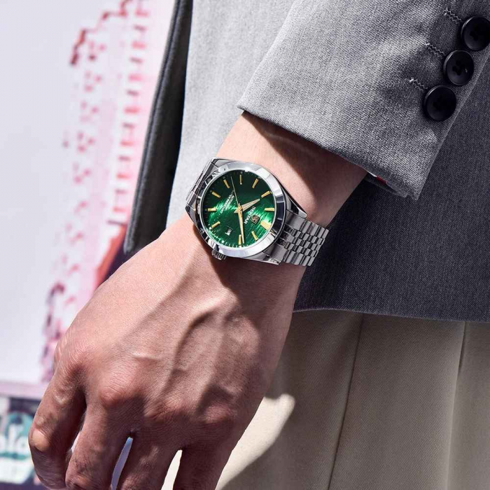 Ceas bărbătesc BENYAR BY-5209, mecanic automat, 40 mm, diver, rezistent la apă 5Bar, oțel inoxidabil [3]