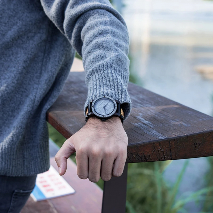 Ceas barbatesc de mana Bobo Bird Quartz Analog Lemn Casual [4]