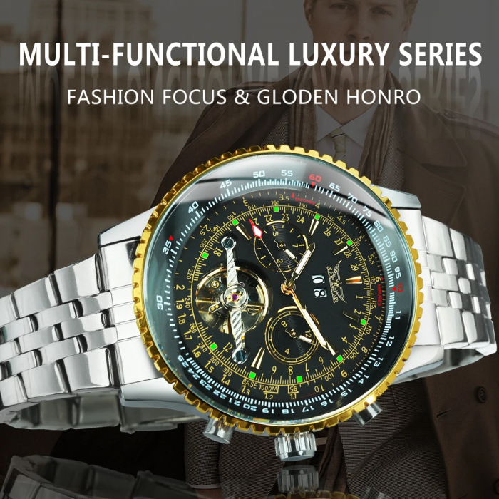 Ceas barbatesc de mana Jaragar Multifunctional Tourbillon Skeleton Mecanic Automatic [2]