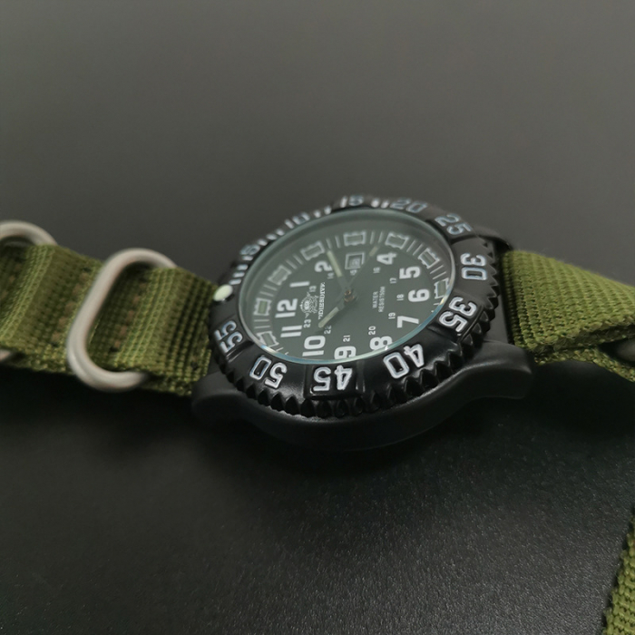 Ceas barbatesc de mana,  ADDIESDIVE, Stil Militar, Army, Casual, Quartz, Verde [4]