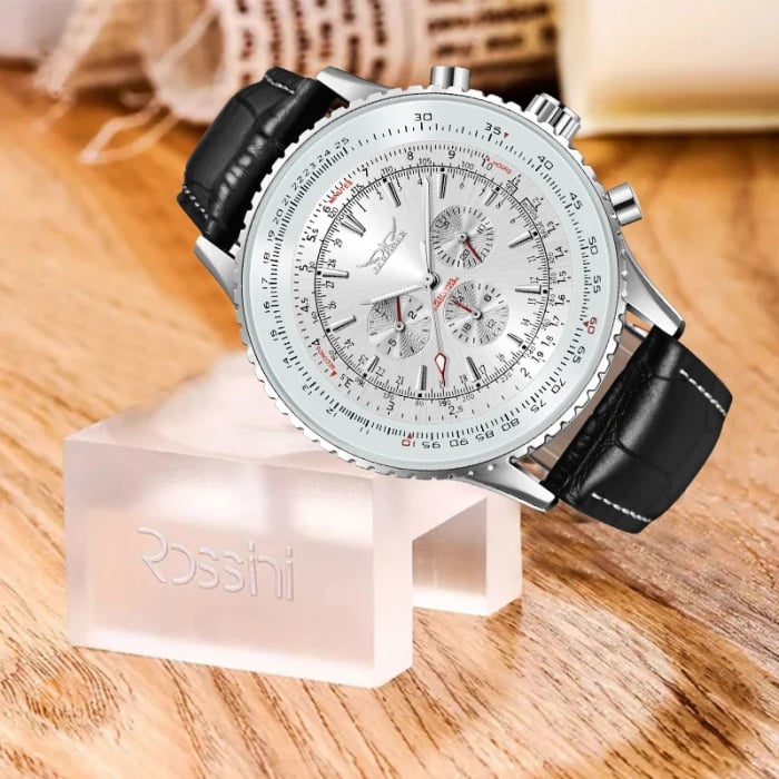 Ceas barbatesc de mana Jaragar Vintage Multifunctional Tourbillon Mecanic Automatic Piele [5]