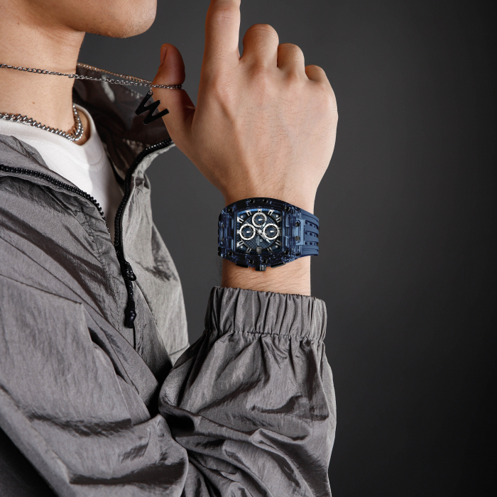 Ceas barbatesc de mana Naviforce Quartz Analog Stil Militar Army Casual Fashion Albastru [6]