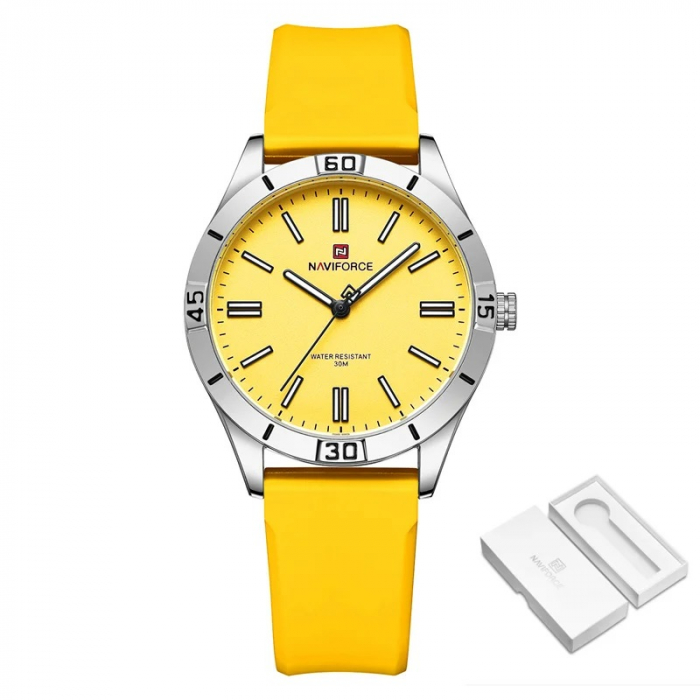 Ceas dama de mana Naviforce Sport Casual Analog Quartz Fashion Galben [2]