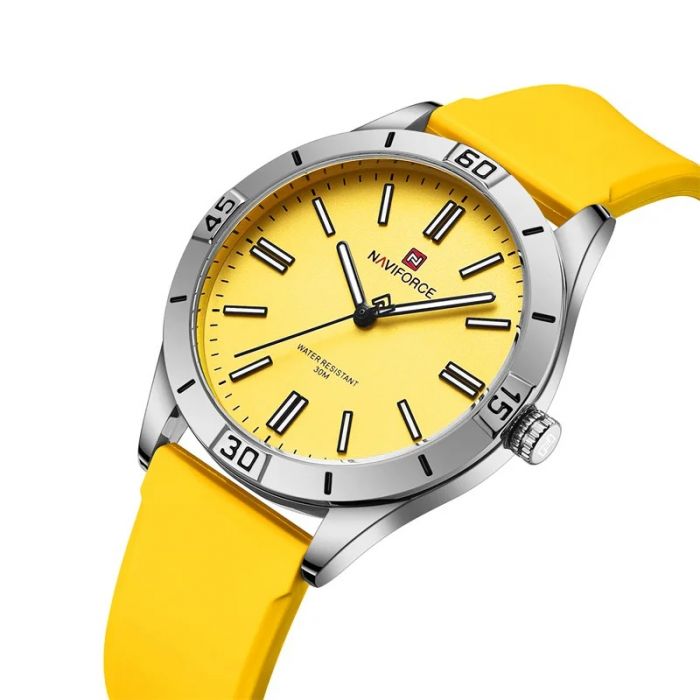 Ceas dama de mana Naviforce Sport Casual Analog Quartz Fashion Galben [3]