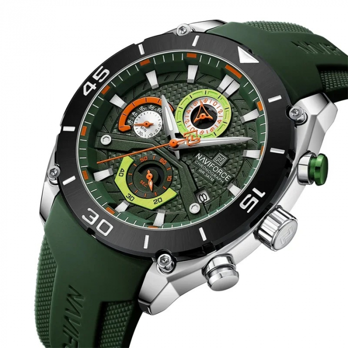 Ceas barbatesc de mana Naviforce Sport Casual Fashion Afisare data Cronograf Verde [2]