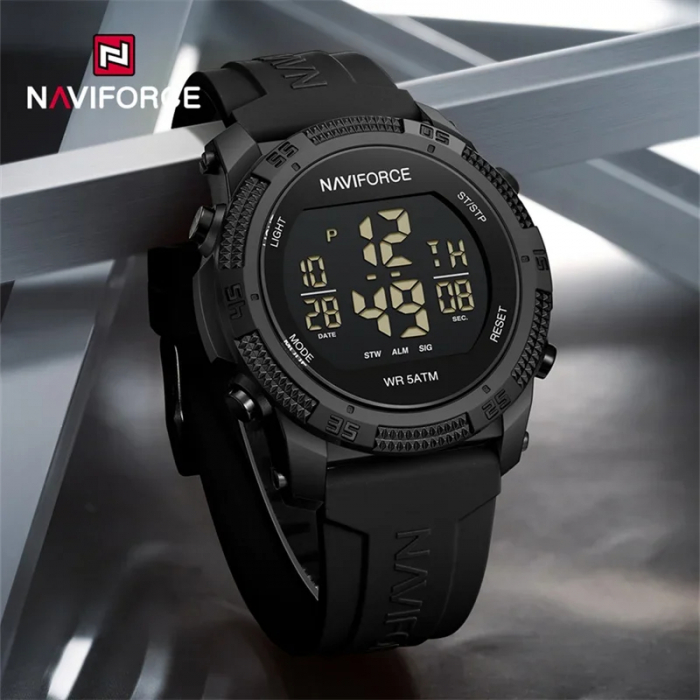 Ceas barbatesc de mana Naviforce Sport Casual Fashion Digital Negru [3]