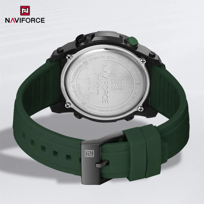 Ceas barbatesc de mana Naviforce Sport Digital Fashion Stil Army Militar Casual Verde [7]