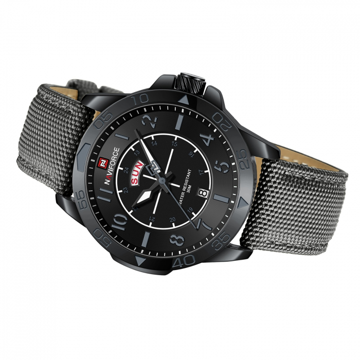 Ceas barbatesc de mana Naviforce Quartz Analog Stil Militar Army Casual Gri [3]