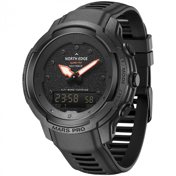 North Edge Mars Pro, Ceas barbatesc de mana, Militar, Army, Fibra de carbon, Altimetru, Barometru, Busola [2]