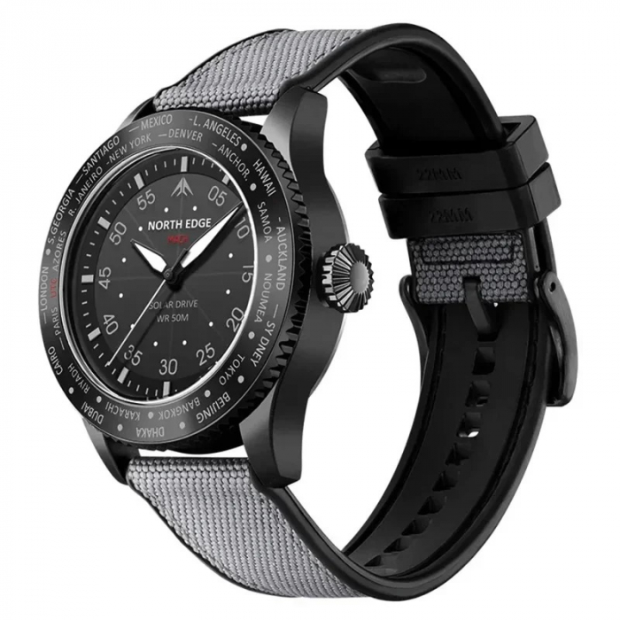 Ceas barbatesc de mana North Edge Solar Curea din Nylon TPR [2]