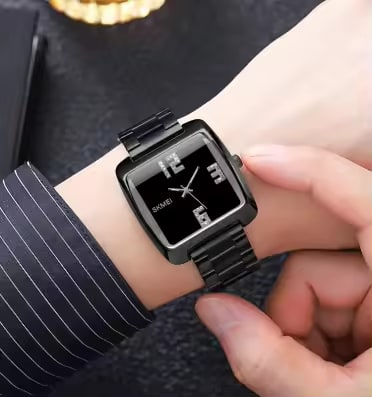 Ceas barbatesc de mana Skmei Quartz Analog Elegant Fashion Casual Negru [4]