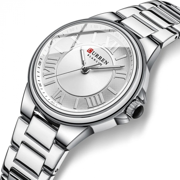 Ceas dama de mana Curren Casual Elegant Fashion Analog Quartz Argintiu [3]