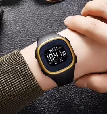 Ceas barbatesc de mana Skmei Sport Quartz Digital Fashion Casual Negru Auriu [3]
