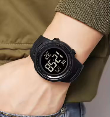 Ceas barbatesc de mana Skmei Fashion Sport Casual Digital Alarma Negru [7]