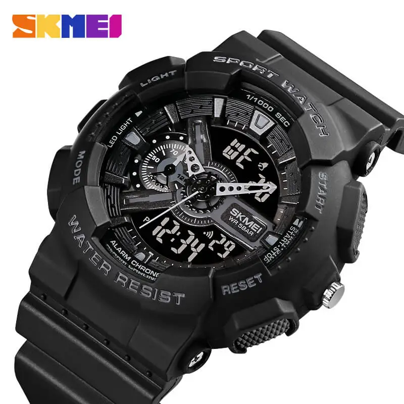 Ceas barbatesc de mana Skmei Sport Digital Analog Quartz Negru [2]