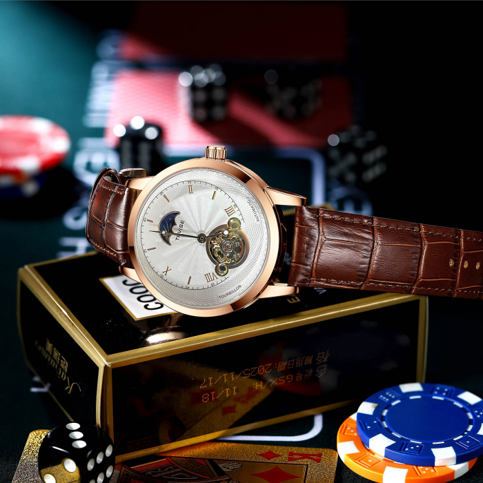 Ceas barbatesc de mana Tevise Tourbillion Elegant Mecanic Automatic Clasic Luxury [3]