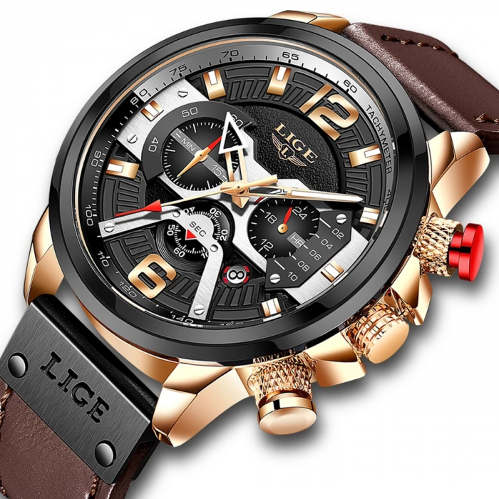 Ceas barbatesc Lige Casual Cronograf Automatic Quartz [2]