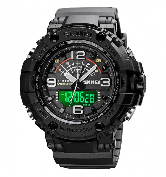 Ceas barbatesc Militar Army Digital Dual time Quartz PU [4]