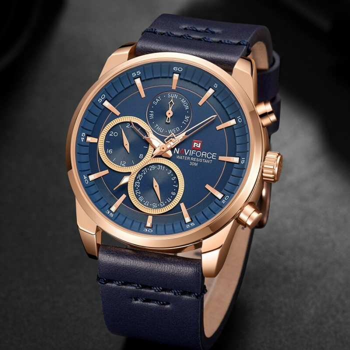 Ceas barbatesc Naviforce Afisare data Quartz Albastru [6]