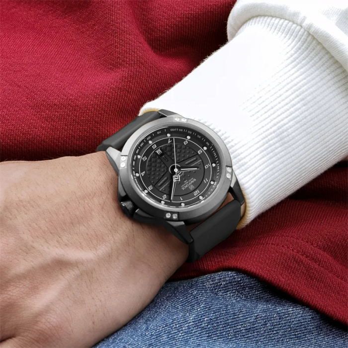 Ceas barbatesc Naviforce Casual Gri Analog Quartz Data Negru [3]