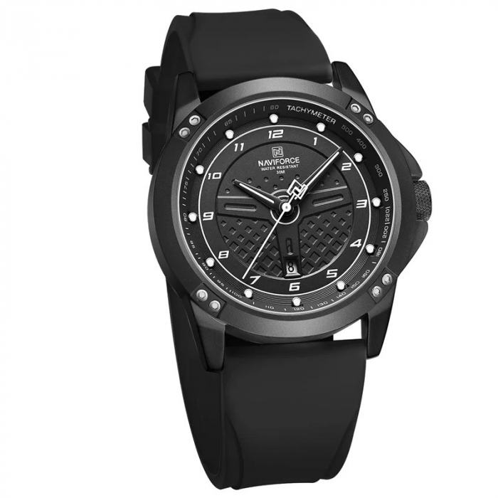 Ceas barbatesc Naviforce Casual Gri Analog Quartz Data Negru [2]