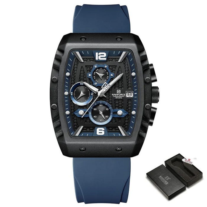 Ceas barbatesc Naviforce  Sport Casual Quartz Analog Silicon Cronograf Data [2]